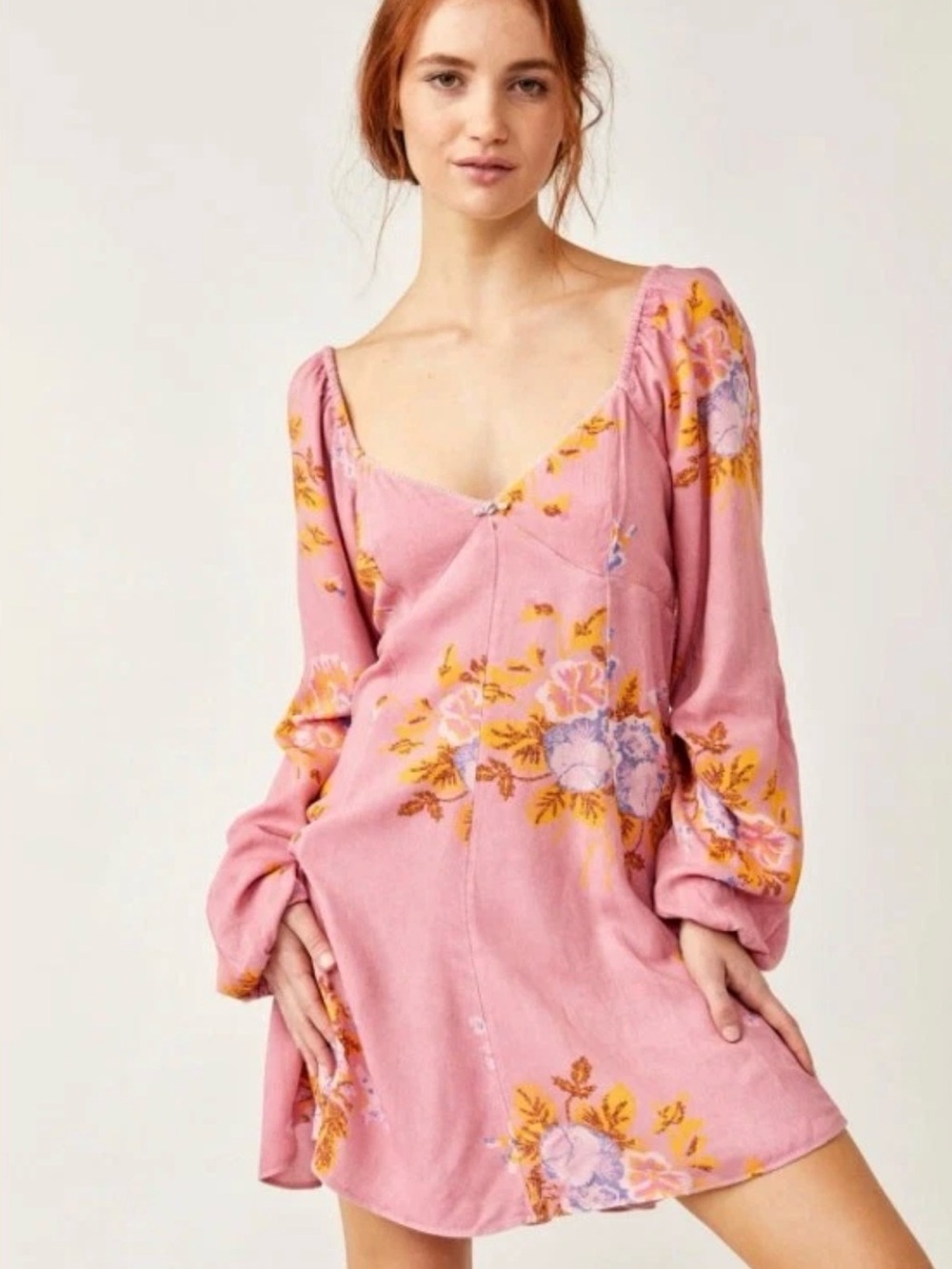 Free People “Francesca” Floral Mini Dress - NWT